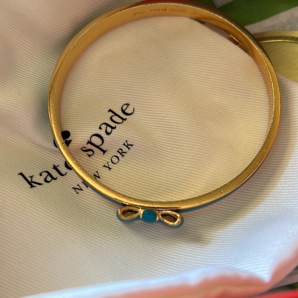 Kate spade bow bangle bracelet blue with gift box - Picture 4 of 10